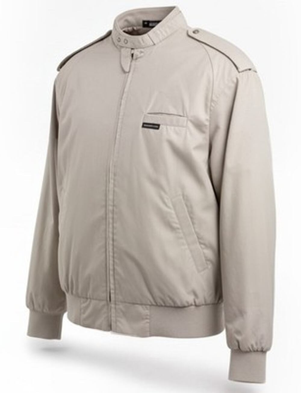 VTG 80s Members Only Jacket Mens L Grey Bomber RARE Racer Moto Zip Hong Kong
